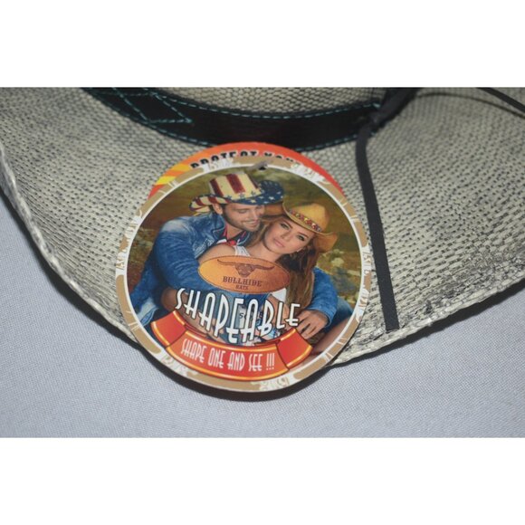 Bullhide Straw Hat Western Cowboy Shapeable M - Picture 5 of 12